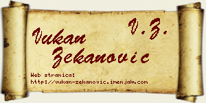Vukan Zekanović vizit kartica
